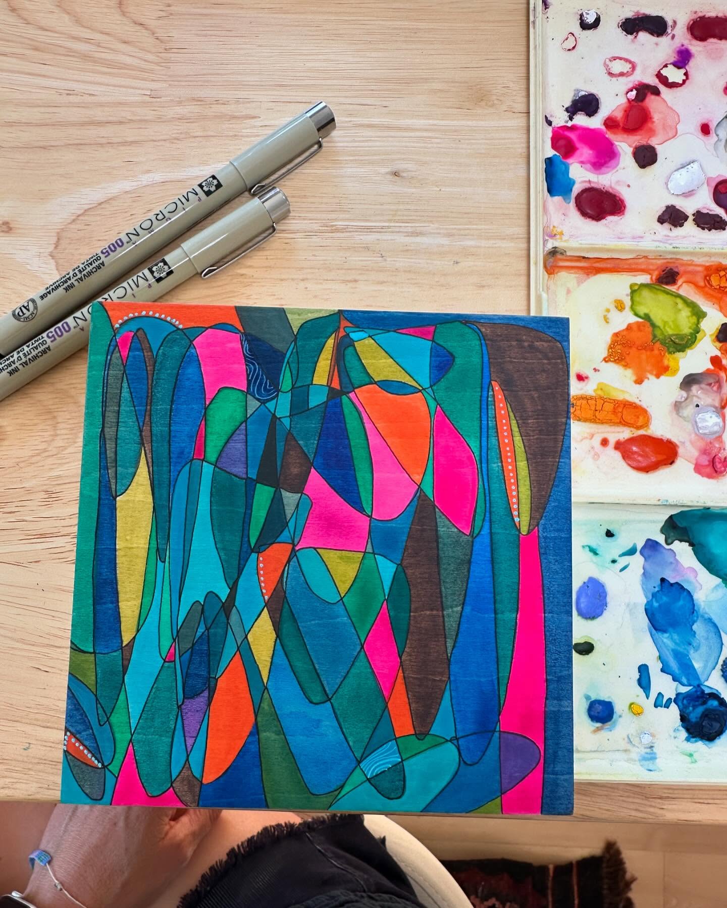 Instagram post with the caption: When the morning light is 👌👌👌 you paint. 🎨...